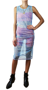Vestido Azul Traslúcido