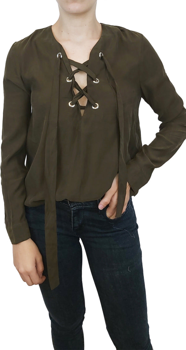 Polera Verde Ojetillos