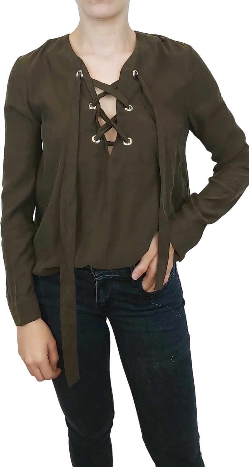 Polera Verde Ojetillos