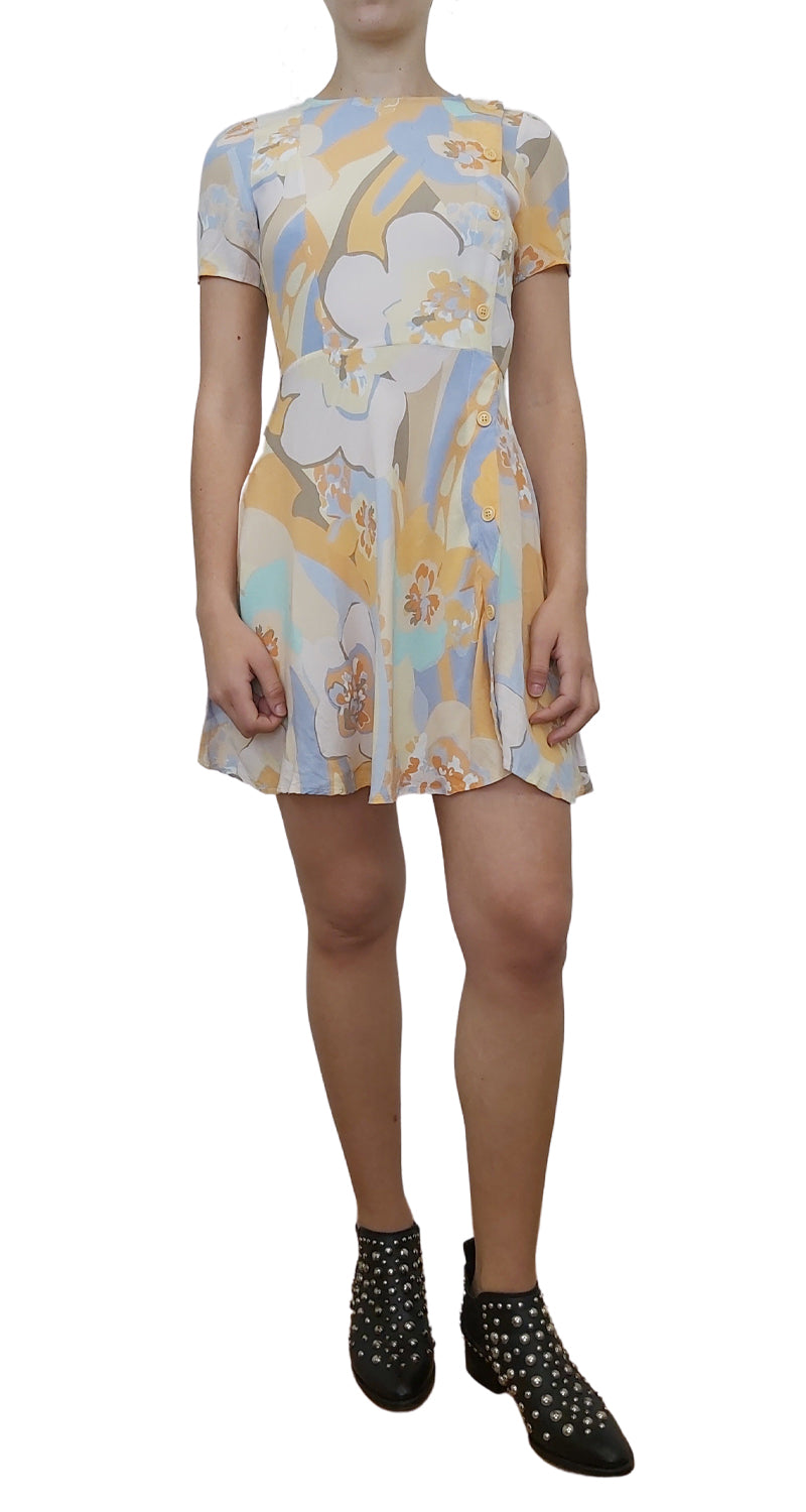 Mini Vestido Floral Multicolor
