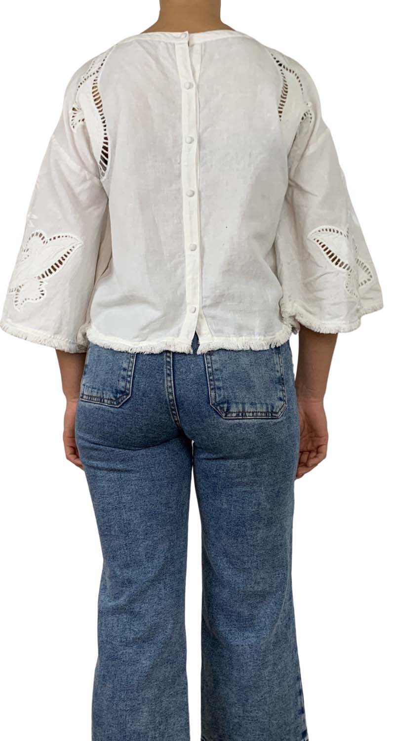 Blusa Broderie Floral