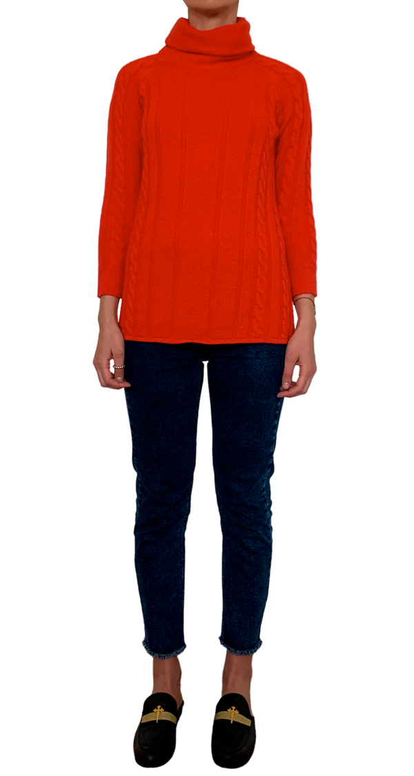 Sweater Rojo Cuello Alto