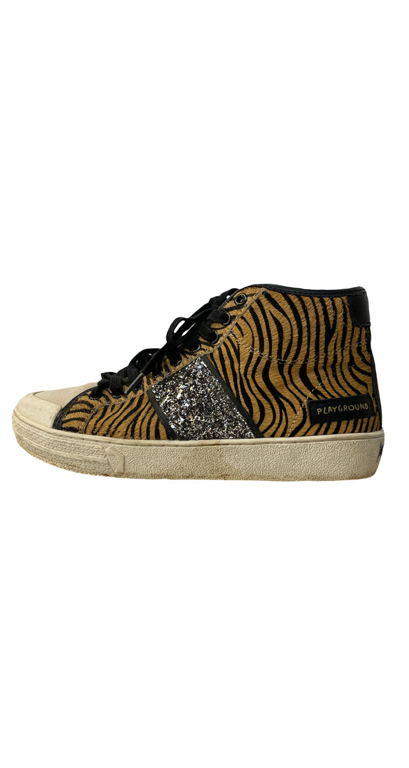 Zapatillas caña alta Animal Print