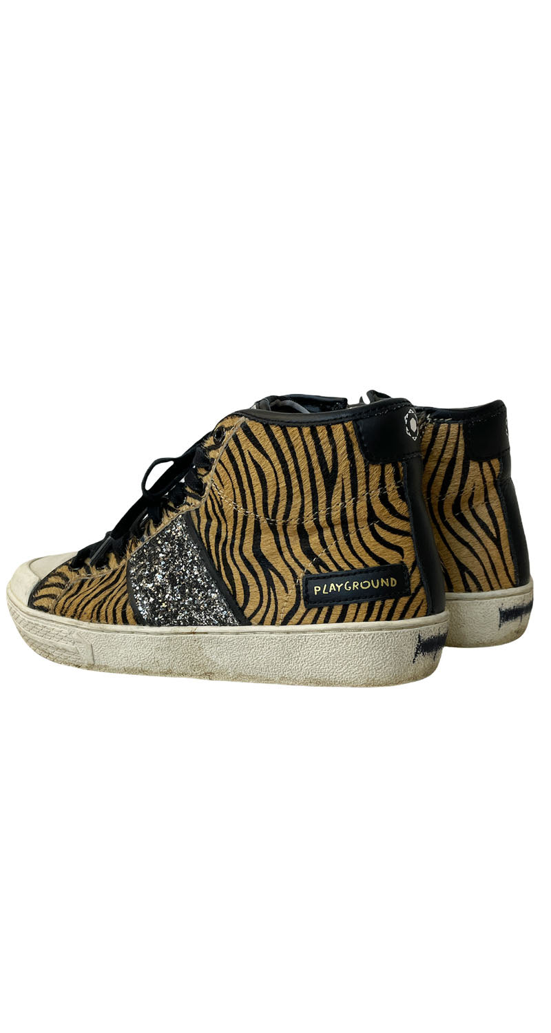 Zapatillas caña alta Animal Print