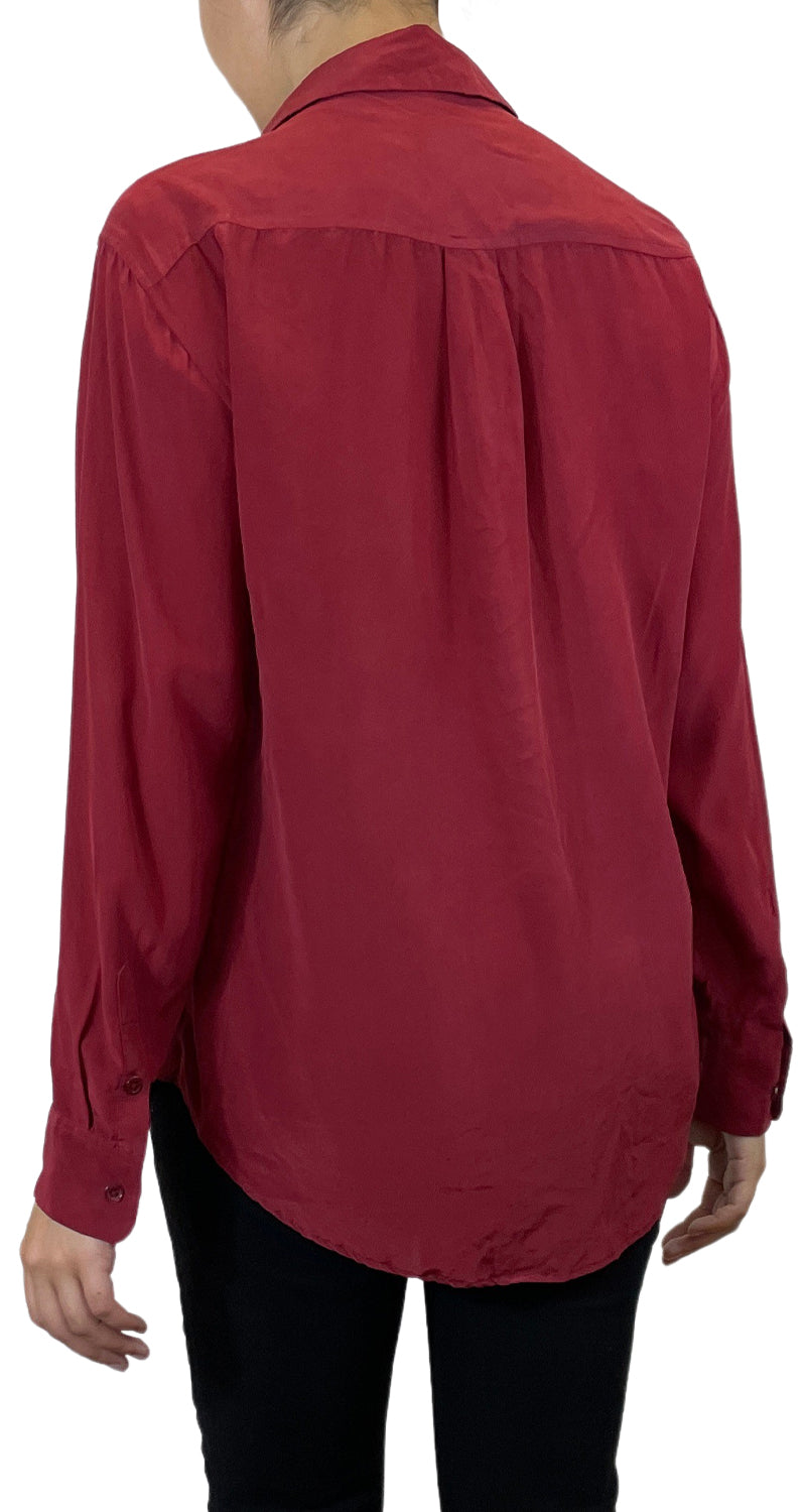 Blusa cuello camisero Roja