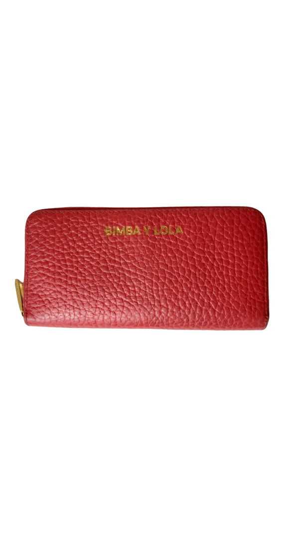 Billetera Cuero Roja