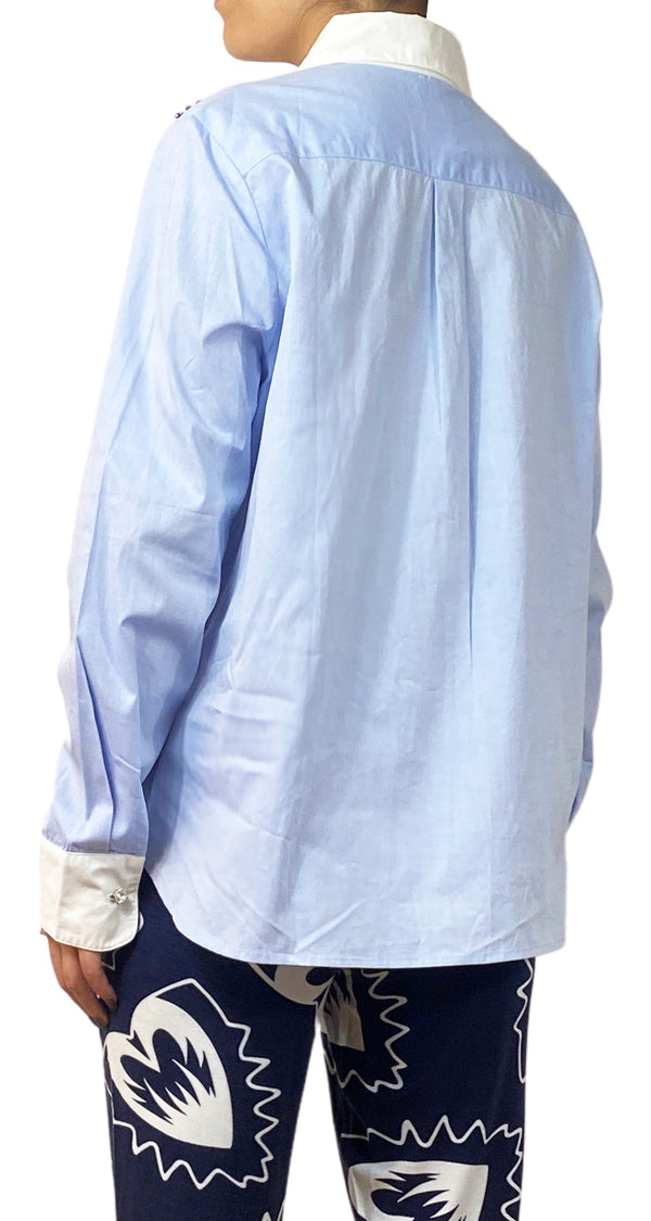 Blusa Azul Brillos