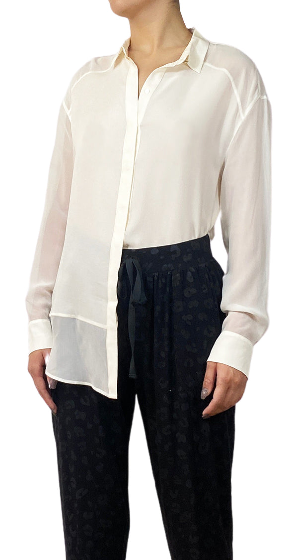 Blusa Seda Traslúcida