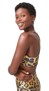 Leopard Goals Hi-Shine Sports Bra