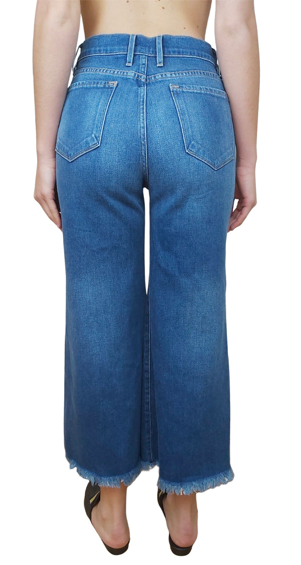Le Palazzo Raw Edge Crop Jeans