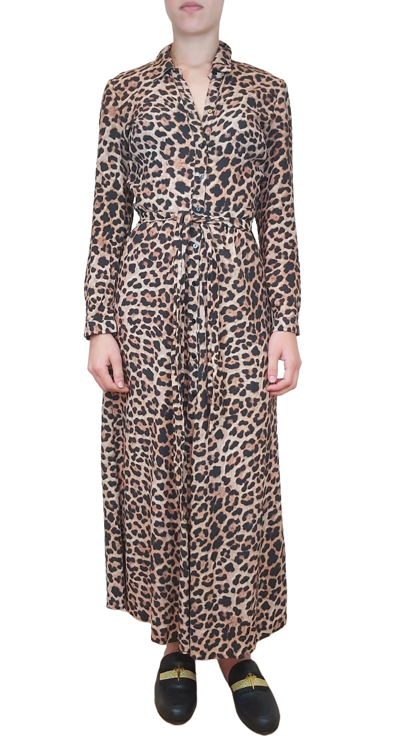 Long Leopard Print Dress