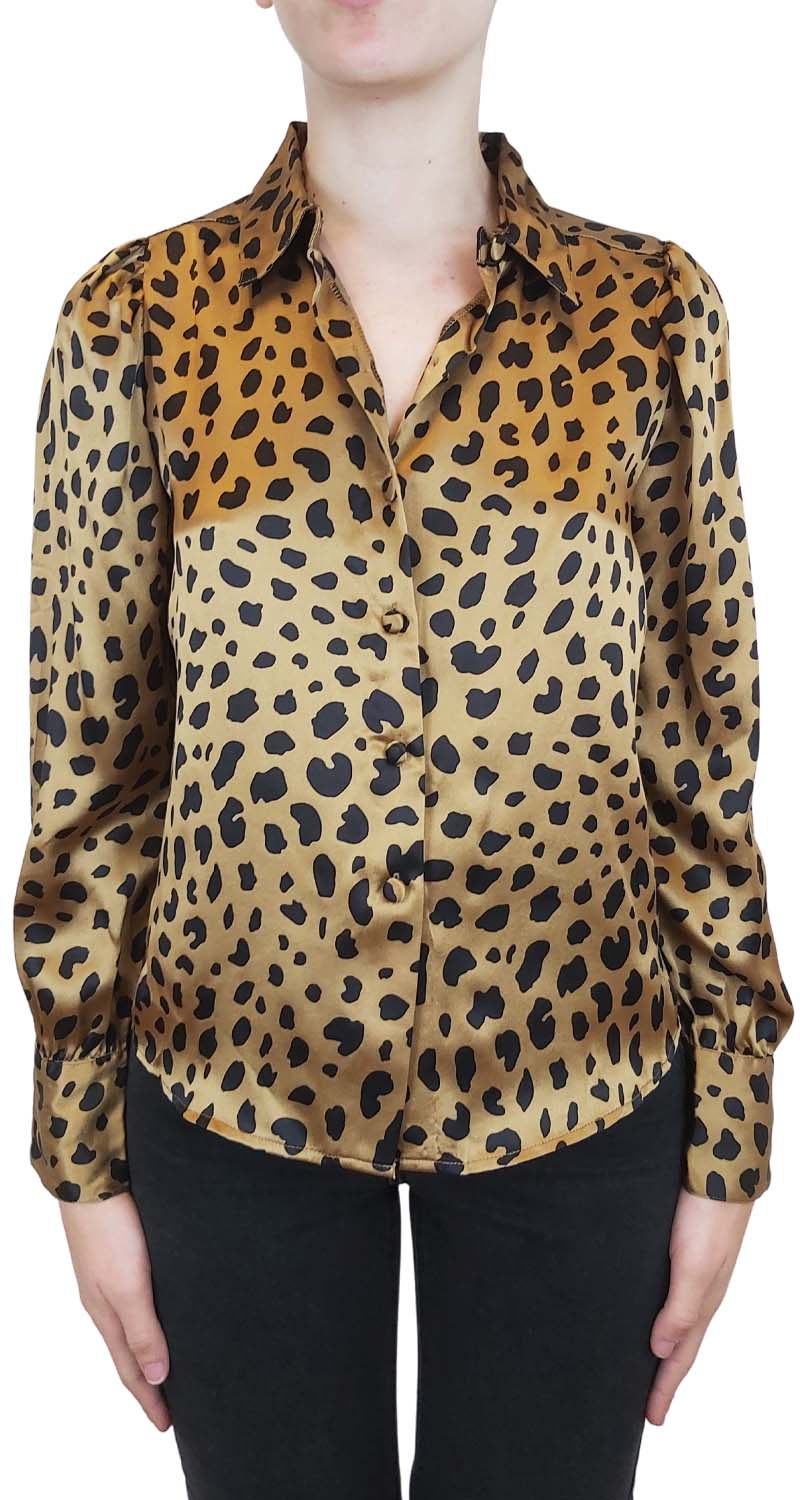 Silk Top In Leopard Print