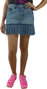 Falda Denim Plisada