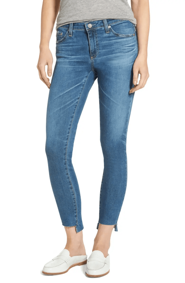 Jeans basta asimétrica "Super skinny ankle" (5220470882439)