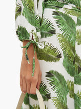 Vestido ''Margo palm-print poplin wrap'' (5226086334599)