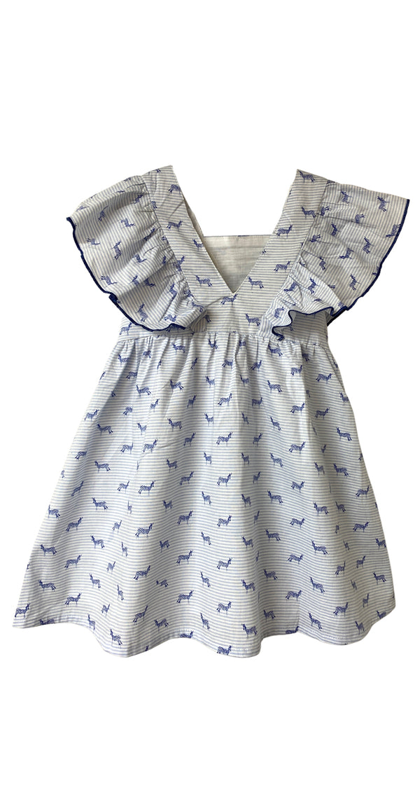 Vestido Azul Cebras