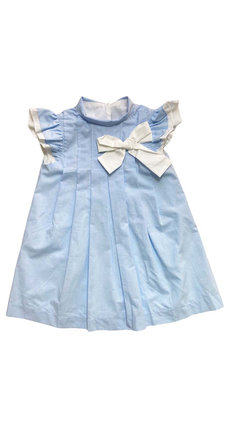 Vestido Azul Cuello Alto