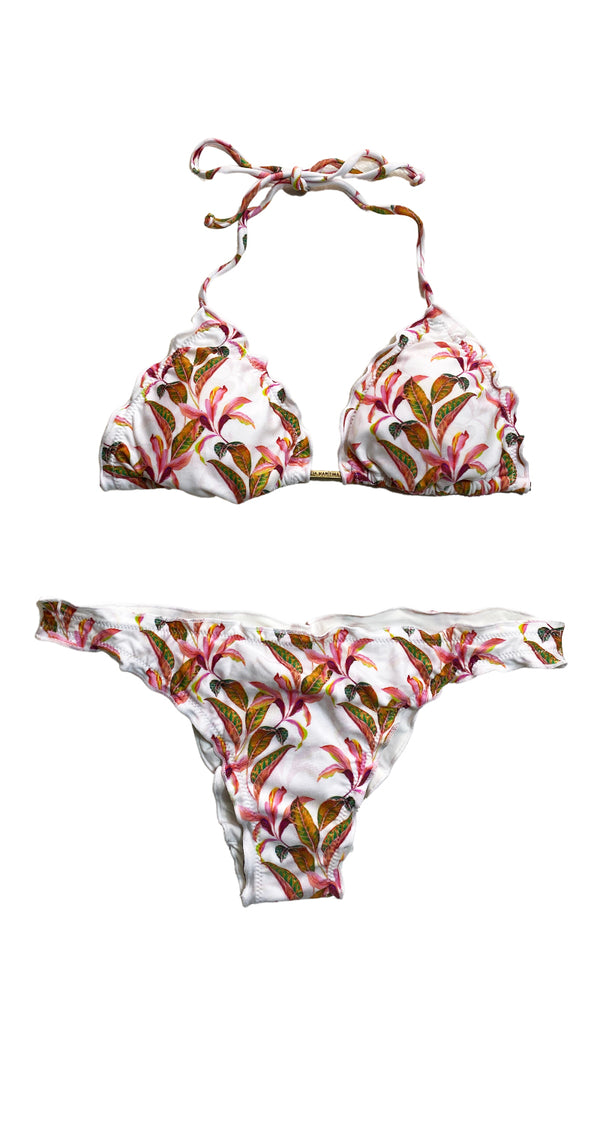 Bikini Blanco Hojas