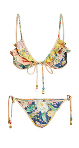 Bikini Azul Flores