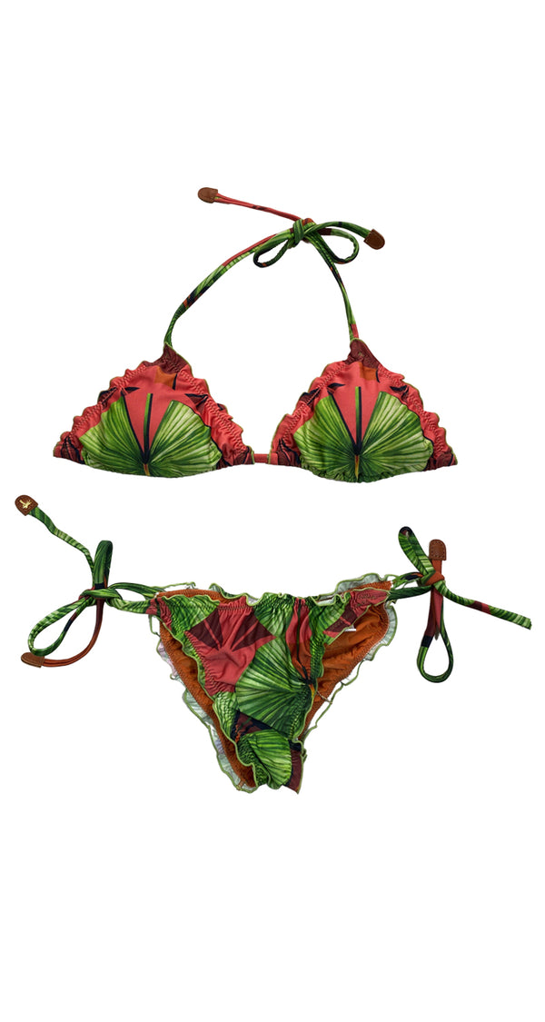 Bikini Verde estampado