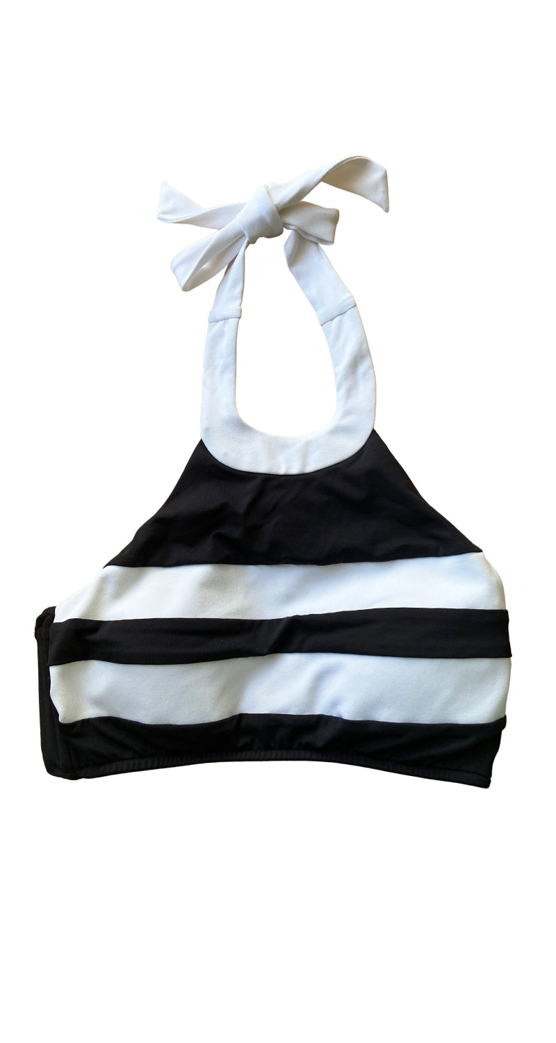 Top a Rayas Blanco con Negro