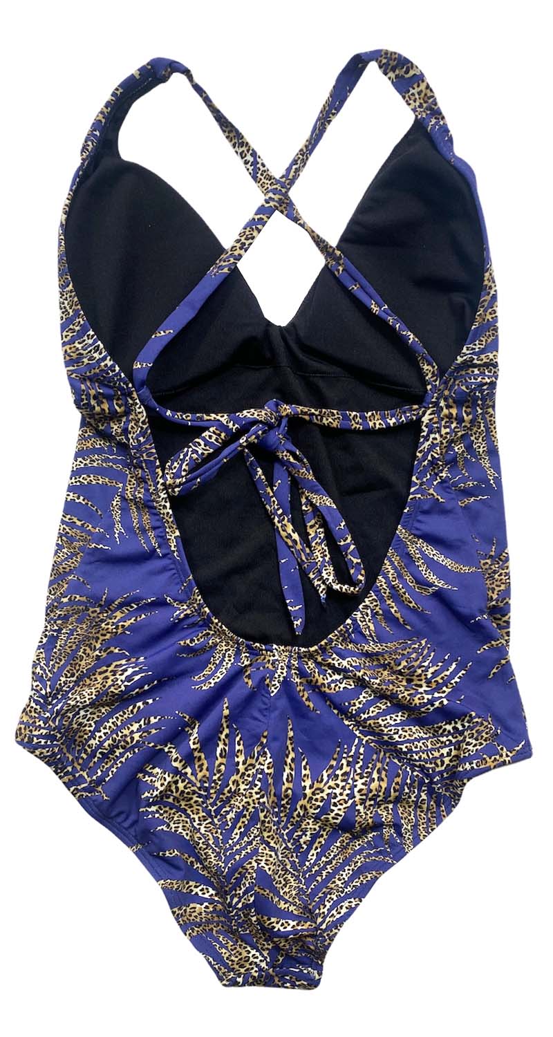 Entero Azul Hojas