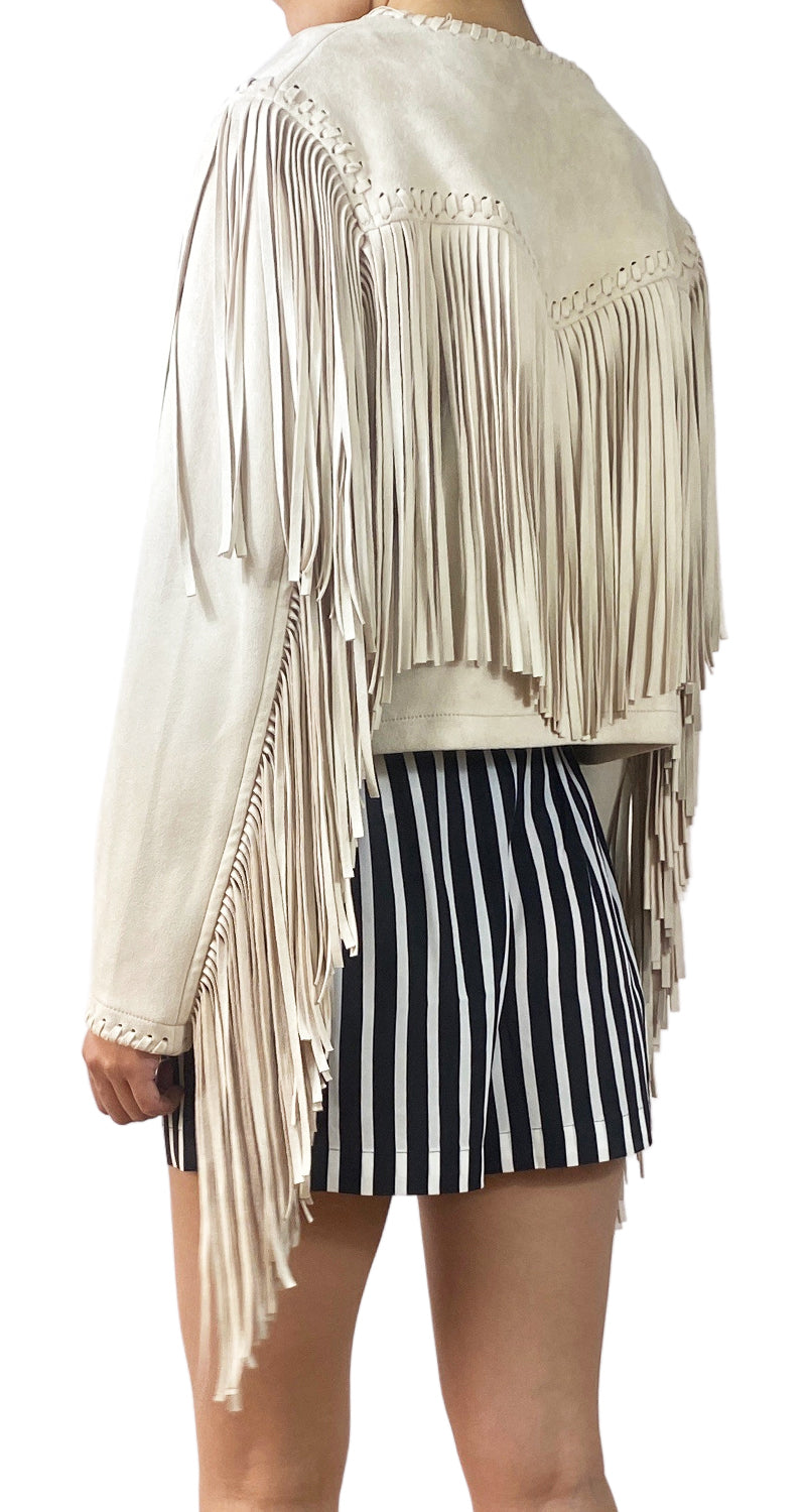 Chaqueta Beige Flecos