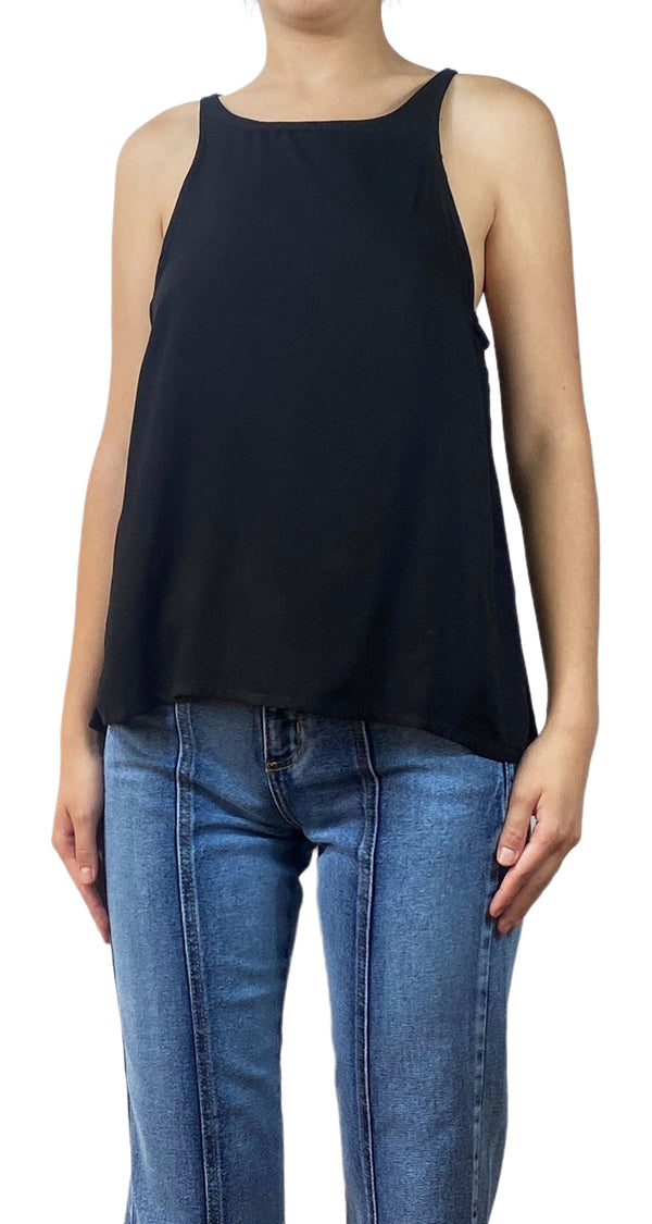 Polera Negra Sin Mangas