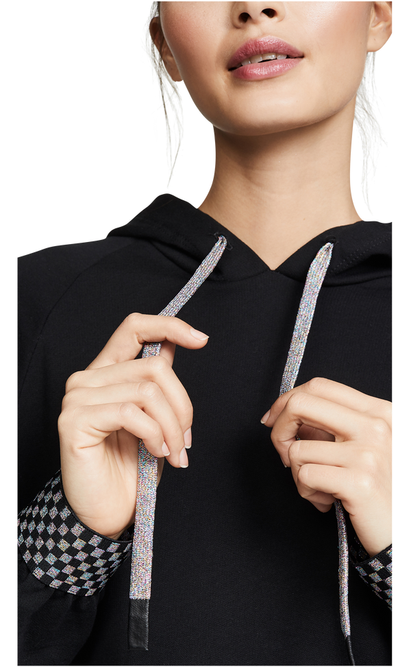 Polerón ''Checkerboard-cuff Hooded Sweatshirt'' (5232482877575)