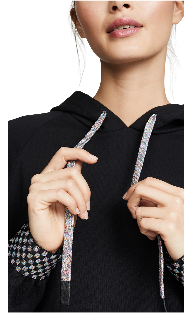 Polerón ''Checkerboard-cuff Hooded Sweatshirt'' (5232482877575)