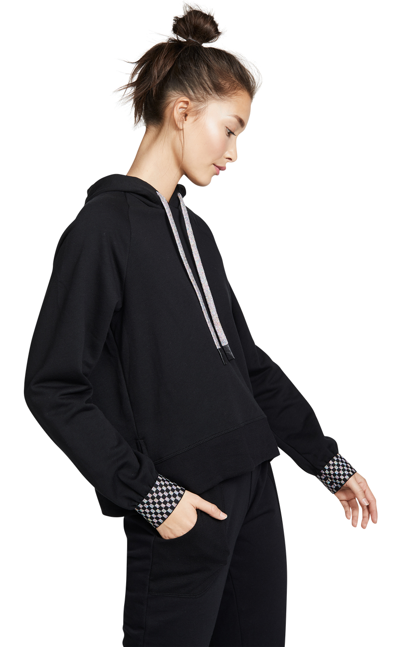 Polerón ''Checkerboard-cuff Hooded Sweatshirt'' (5232482877575)