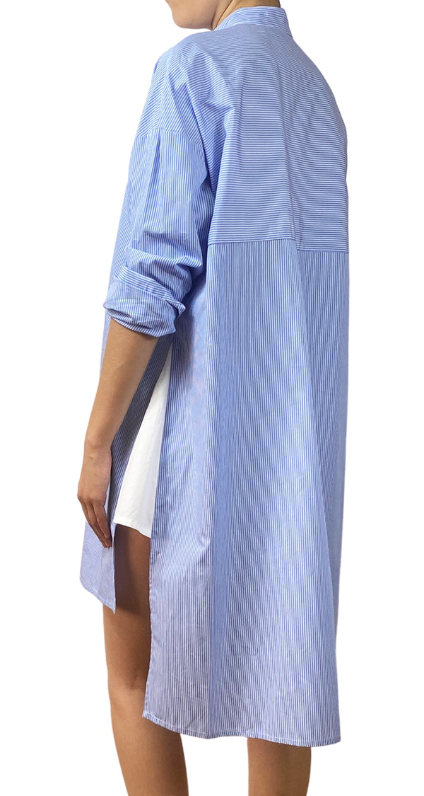 Vestido Azul a Rayas