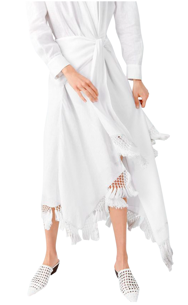 Kimono ''Fringed linen wrap dress'' (5232482943111)
