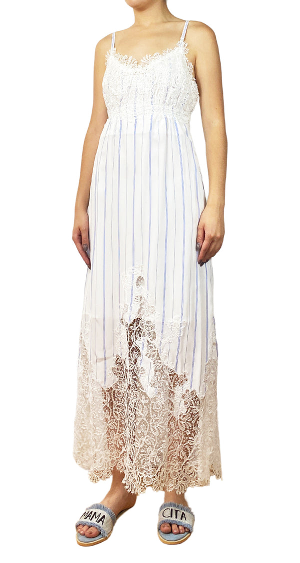 Vestido Seda Rayado