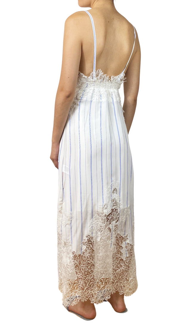 Vestido Seda Rayado