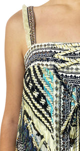 Vestido Seda Mostacillas
