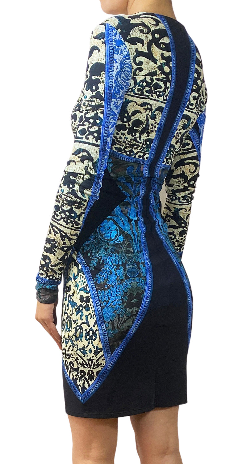 Vestido Estampado con Escote