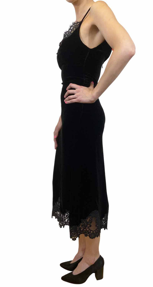 Vestido slip terciopelo
