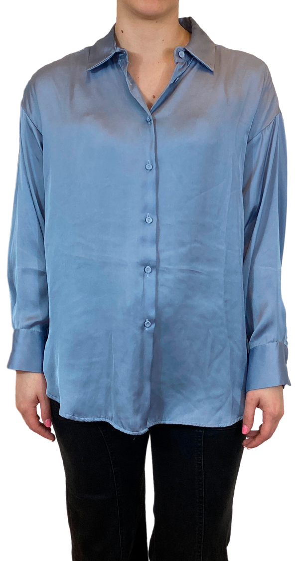 Blusa Manga Larga Azul