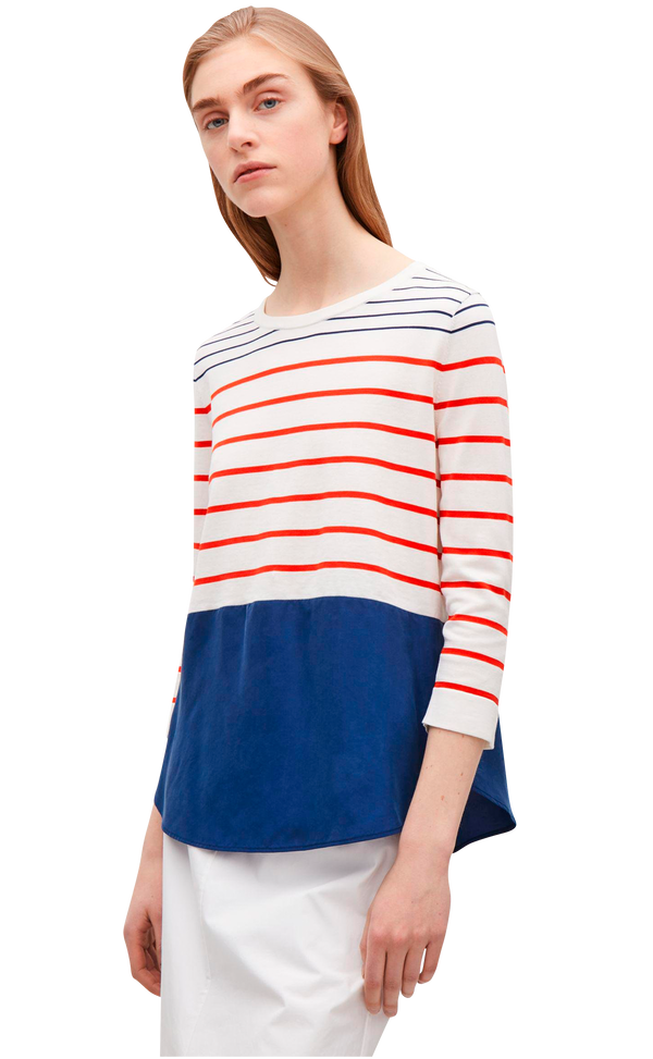 Polera ''Knitted top with silk panel" (5232483598471)