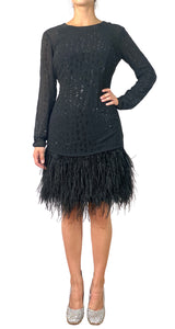 Vestido Plumas