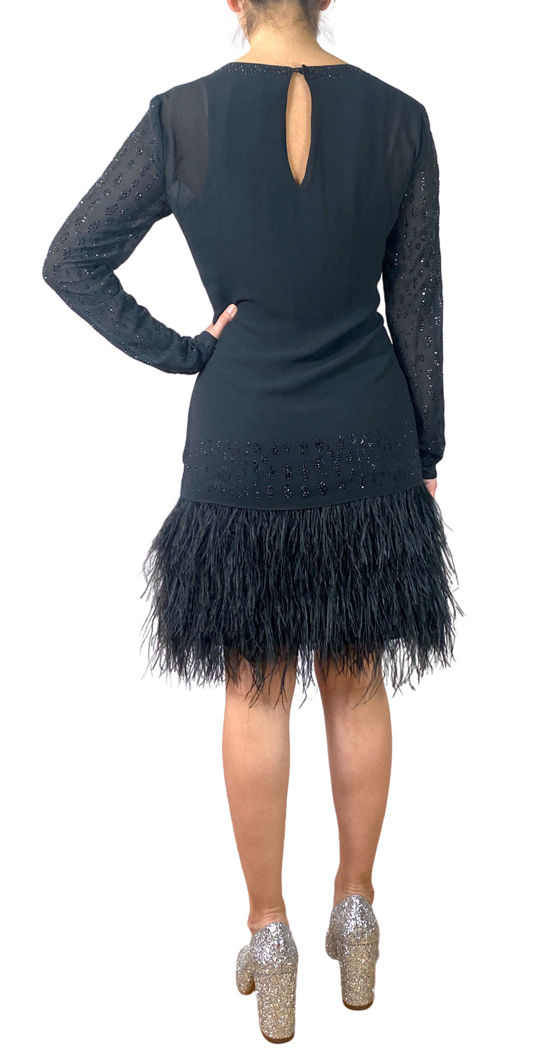 Vestido Plumas