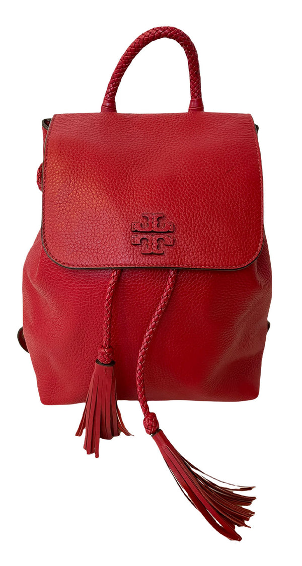 Mochila Cuero Roja