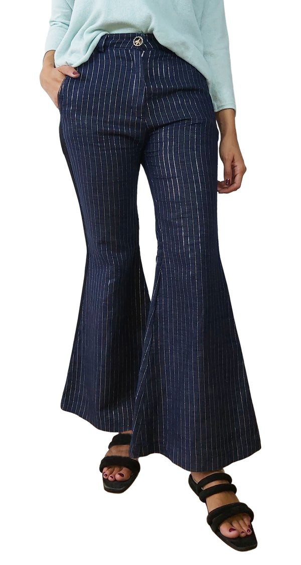 Pantalón Azul Fibras Metalizadas