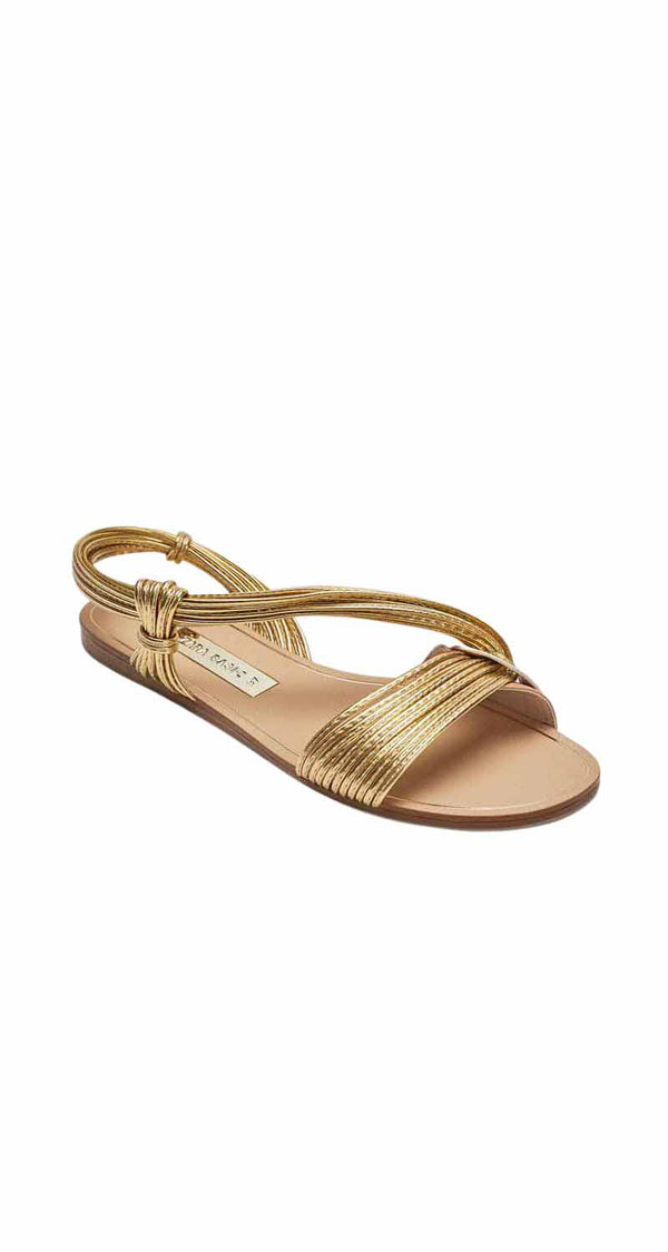 Sandalias Tiras Doradas