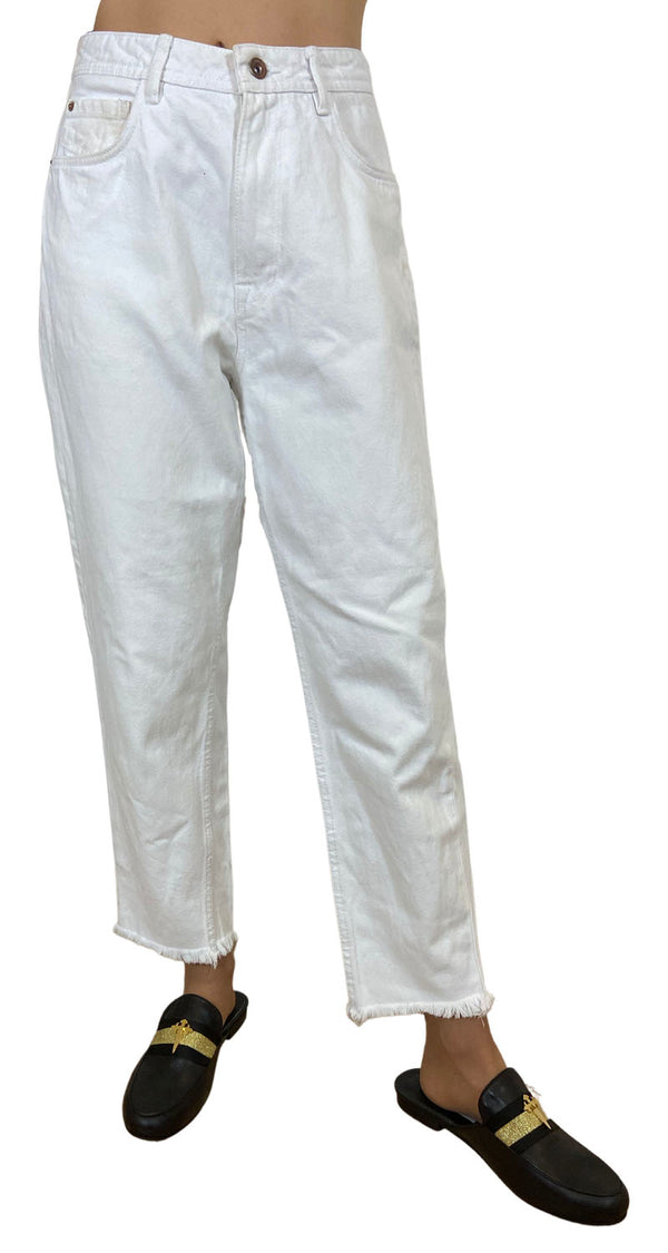 Pantalón Denim Blanco