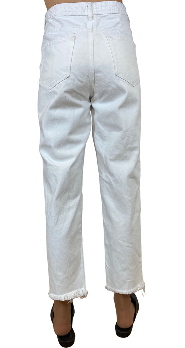 Pantalón Denim Blanco