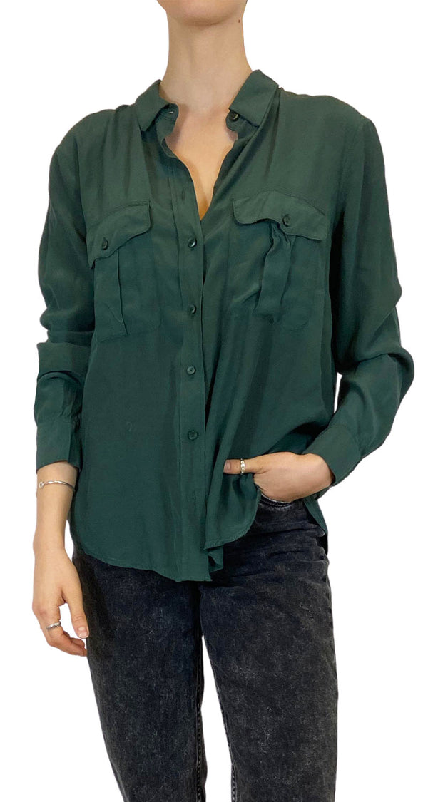 Blusa Verde Manga Larga