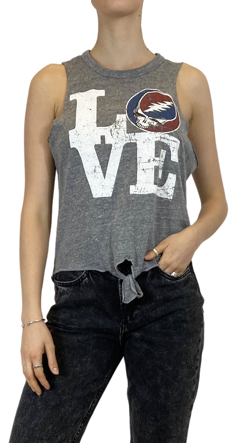 Polera Gris Con Amarra