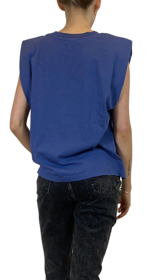 Polera Hombreras Azul